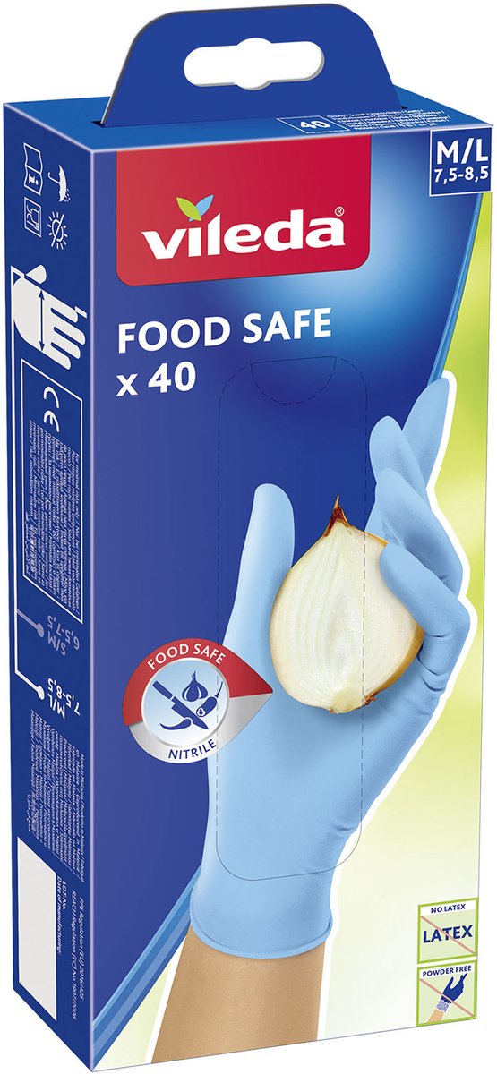 Vileda 1069902 - gants alimentaires x40 | 12 pièces