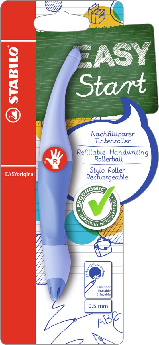 Stabilo Easyoriginal Pastel à droite - Horaire - bleu clair