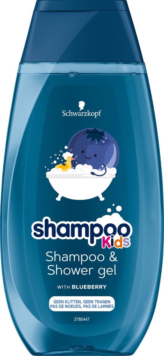 Schwarzkopf kids - shampooing gel douche - myrtille - 250ml - végétalien