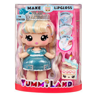 MGA Entertainment Yummiland Lipgloss Pop avec un gâteau d'anniversaire Callie pour animaux de compagnie