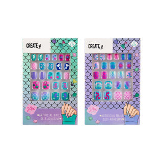 Créez-le! Sirène artificiel ongles auto-adhésif