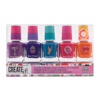 Créez-le! Couleur de vernis à ongles changeant 5 pack