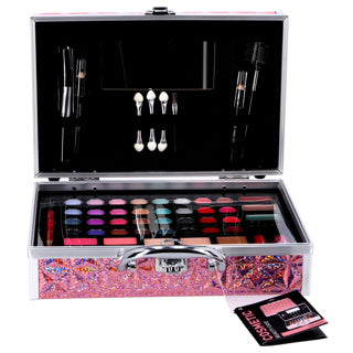 Casuelle Make Up valise holographique rose