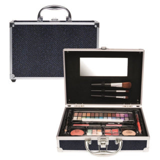 Valise à maquillage Casualelle noir bleu pailleté
