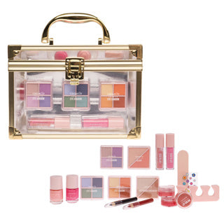 Casuelle Suitcase avec cadre de colonne en or