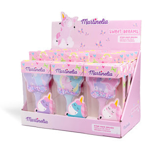 Martinelia Brusque à cheveux scintillante Brosse de licorne - assortiment-