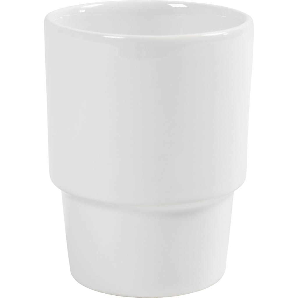Tasse Creativ company, h: 11 cm, d 8,5 cm, blanc, 1 pièce