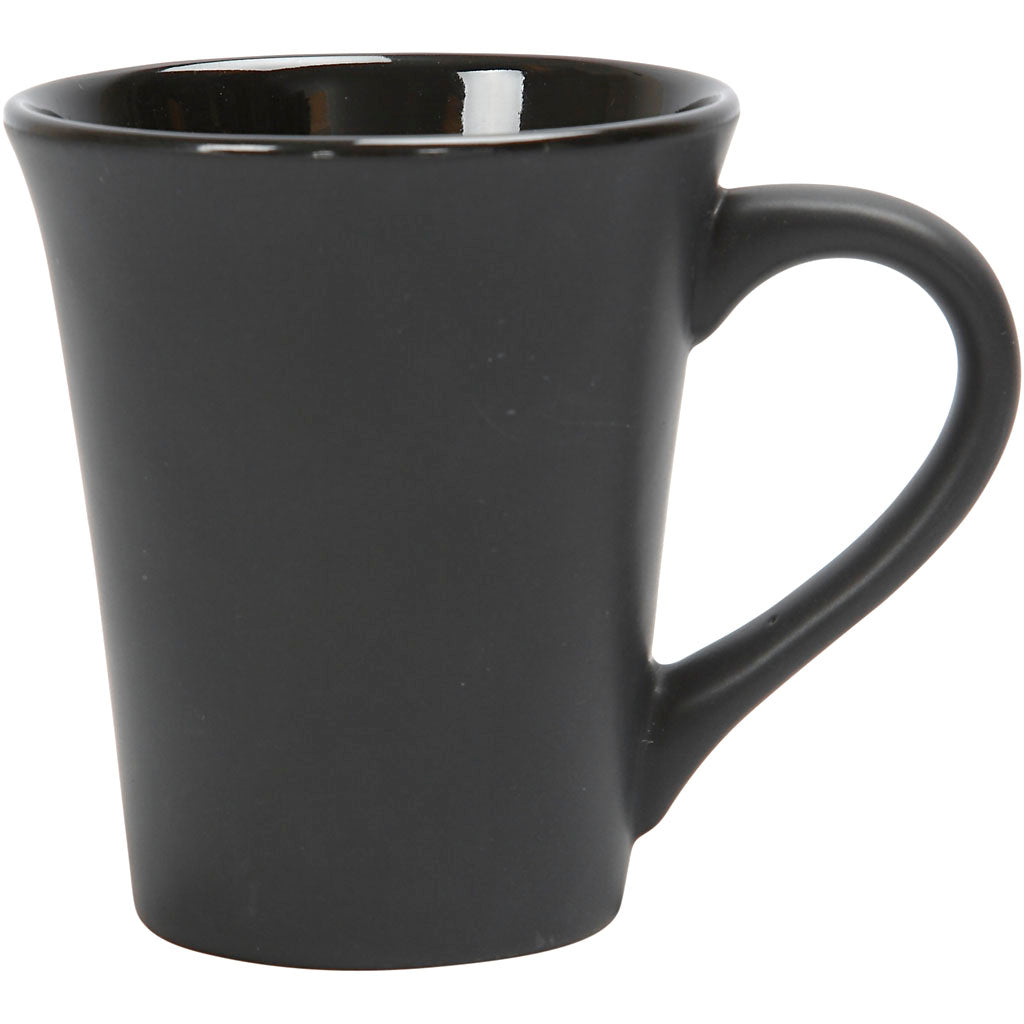 Tasse Creativ company, h : 10 cm, d 5,9-8,7 cm, noir, 1 pièce