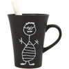 Tasse Creativ company, h : 10 cm, d 5,9-8,7 cm, noir, 1 pièce