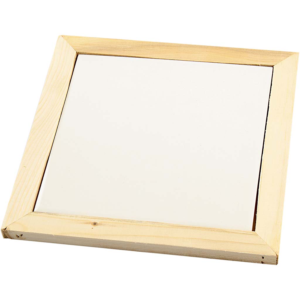 Dessous de verre Creativ Company avec cadre en bois, dimension 15x15 cm, 1 pièce