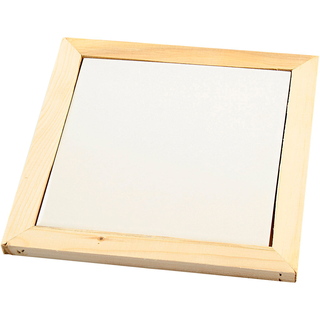 Sous-verre Creativ company avec cadre en bois, dimension 15x15 cm, 10 pièces, 1 boîte