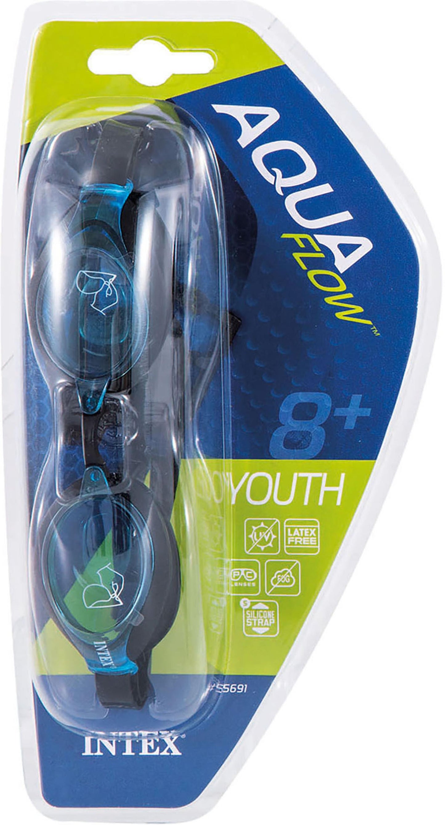 Intex lunettes de natation silicone sport course 8+