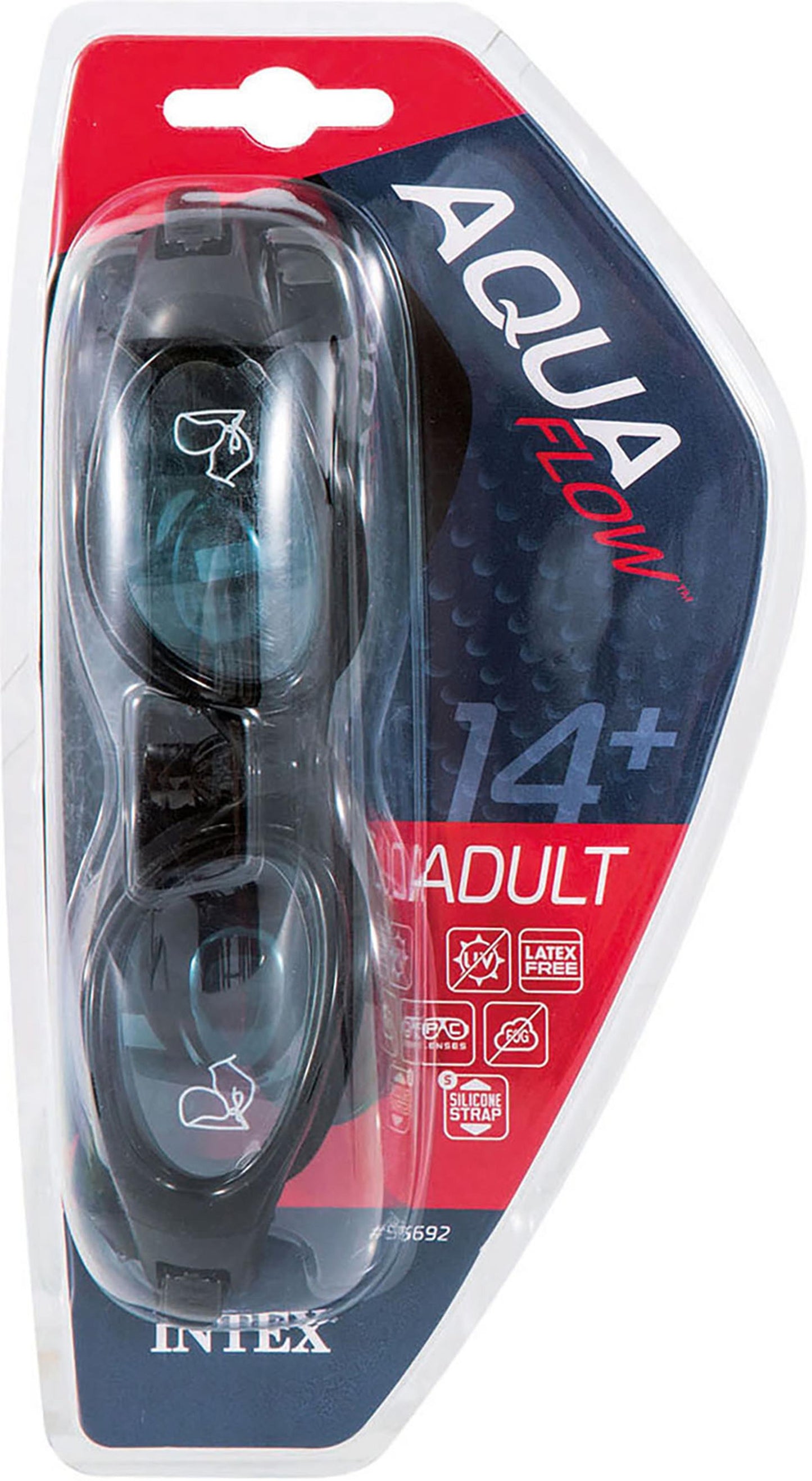 Intex lunettes de natation silicone sport master 14+