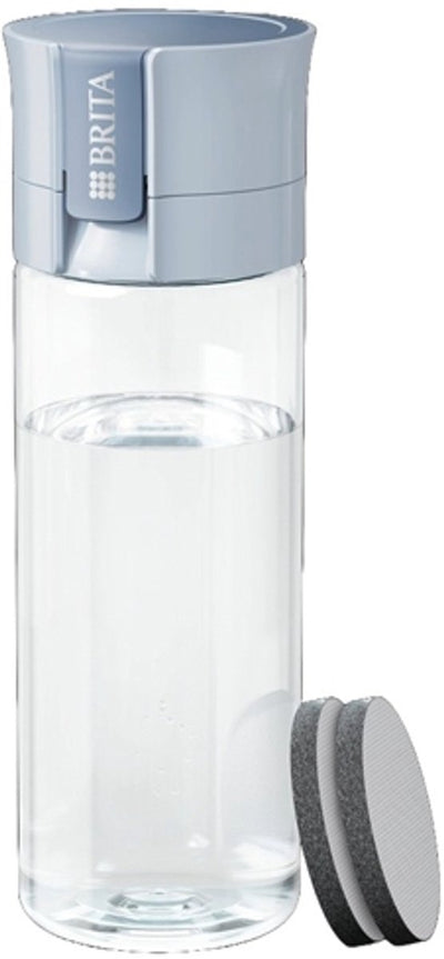 Brita - gourde vitale pour adultes - 0,6 l - bleu clair - avec 2 cartouches filtrantes microdisques - idéale pour les gourdes