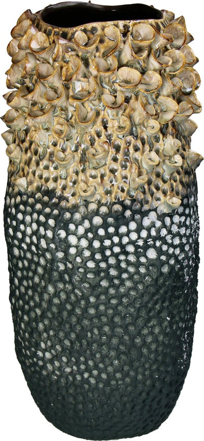Vase collection Hd faïence gris 24,5x23,5x49cm