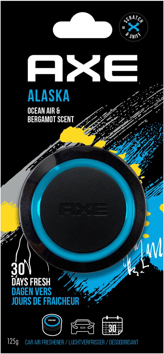 Axe désodorisant gel canette alaska noir bleu