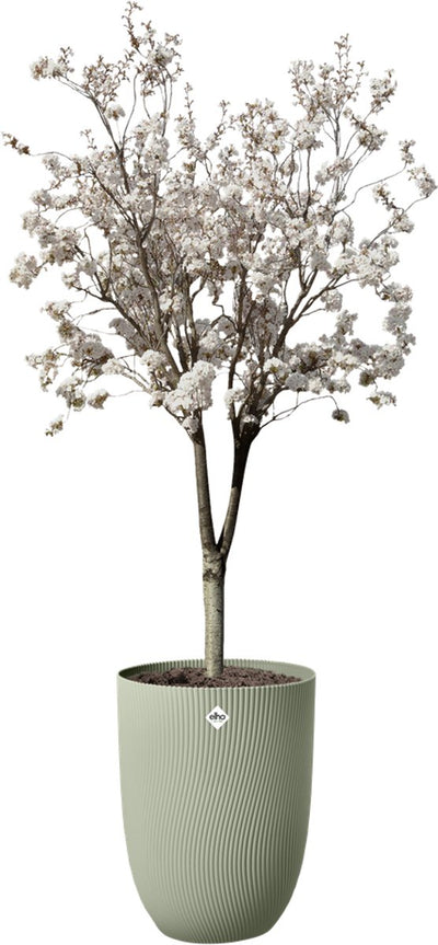 Elho sereh high 40 - pot de fleur pour intérieur extérieur - 100% plastique recyclé - ø 39 x h 53,4 cm - vert scandinave