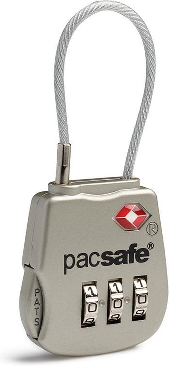 Pacsafe prosafe 800-tsa serrure à valise 3 chiffres-serrure de voyage-serrure à bagages-serrure à bagages usa-argent (argent)