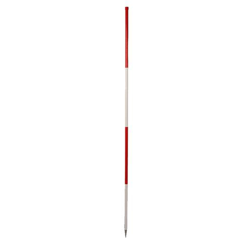 Jalon poteau bois 2mtr blanc-rouge | 12 pièces