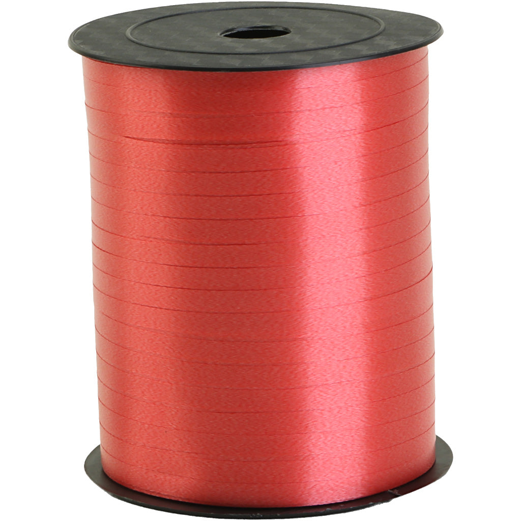 Ruban cadeau entreprise Creativ, l: 5 mm, rouge, 400 m 1 rouleau