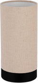 Lampe de table Eglo feniglia - e27 - 25,5 cm - beige noir - lin