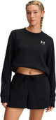 Maillot de sport pour femmes Under Armour UA Rival Terry Crew - Noir