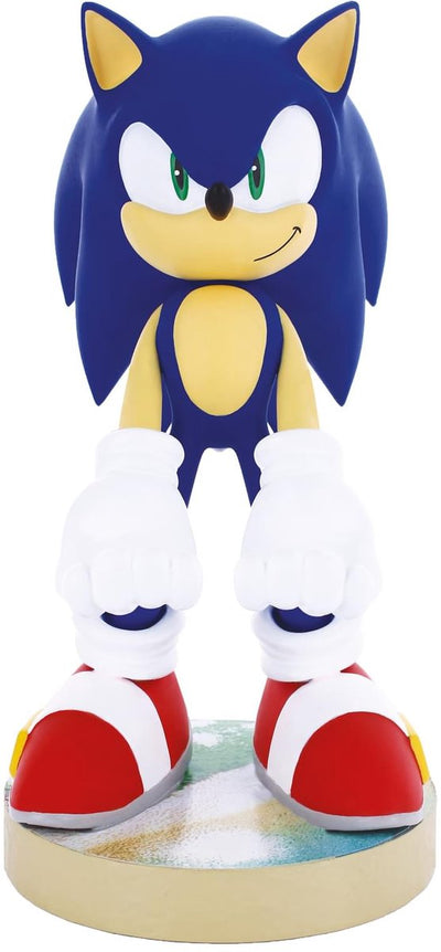 Cableguys Sonic le hérisson - moderne - support de figurine pour téléphone | contrôleur | étui de chargement (attaches-câbles d'origine)