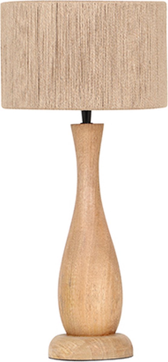 Trio toba - lampe de table - naturel - excl. 1x e27 4 w - interrupteur à cordon