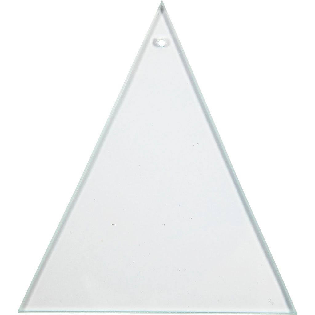 Triangle de plaque de verre de compagnie Creativ avec trou 8x9cm, 10e.