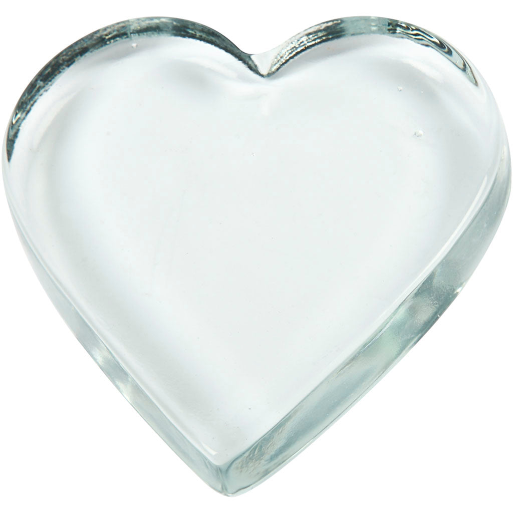 Creativ Company Glass Hart transparent 9x9cm, 10e.
