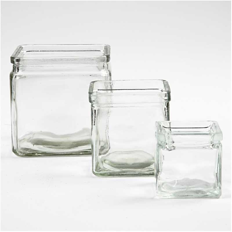 Verre carré Creativ company, h : 5,5 cm, dimensions 5,5x5,5 cm, 12 pièces 1 boîte