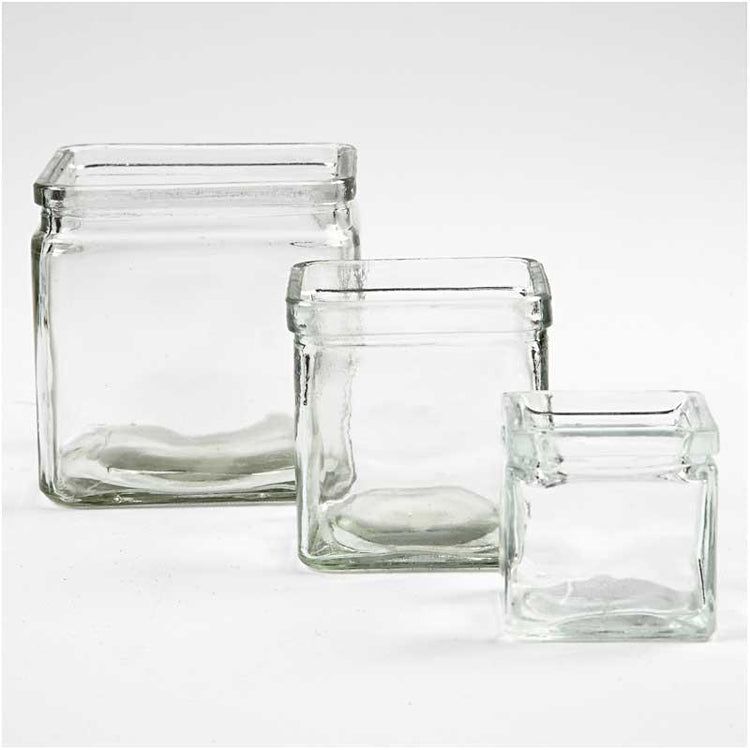 Verre carré Creativ company, h : 5,5 cm, dimensions 5,5x5,5 cm, 12 pièces 1 boîte