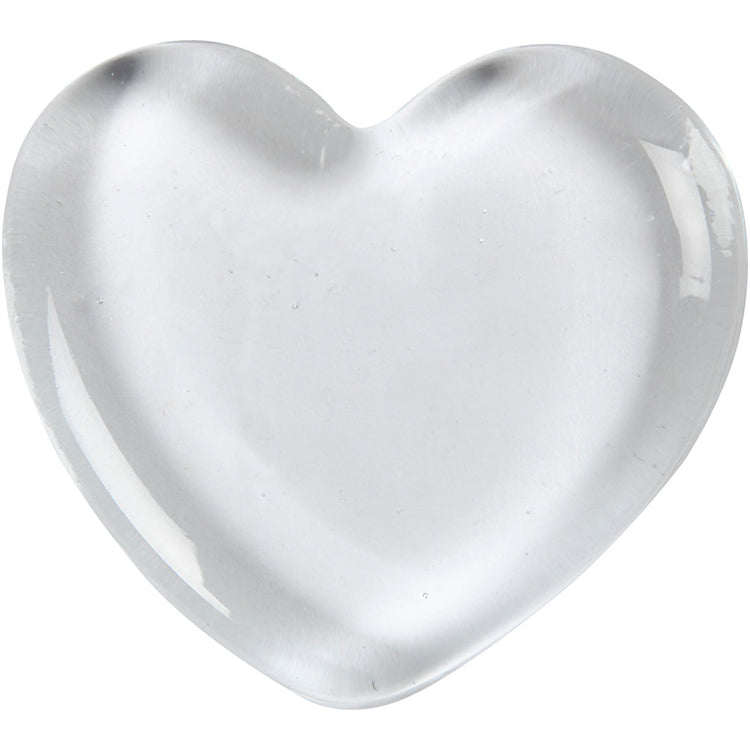 Creativ Company Hart, DIM 6,5x6,5 cm, épaisseur 10 mm, transparent, 1 pièce