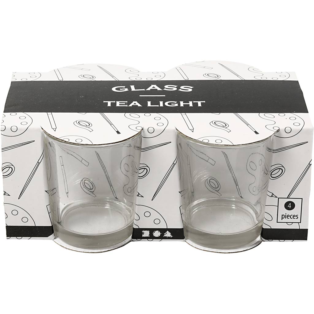 Bougie chauffe-plat Creativ company, h : 6,5 cm, d 4,5 cm, 4 pièces 1 boîte
