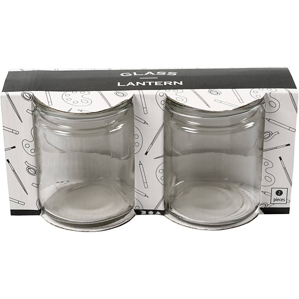 Lanterne d'entreprise Creativ, h : 10 cm, d 7,6 cm, 2 pièces 1 boîte