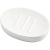 Porte-savon Creativ company, h : 2,5 cm, l : 13,5 cm, l : 10 cm, blanc, 1 pièce