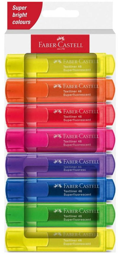 Marqueur de texte Faber-castell - 8 pièces dans un étui en carton - fc-254648