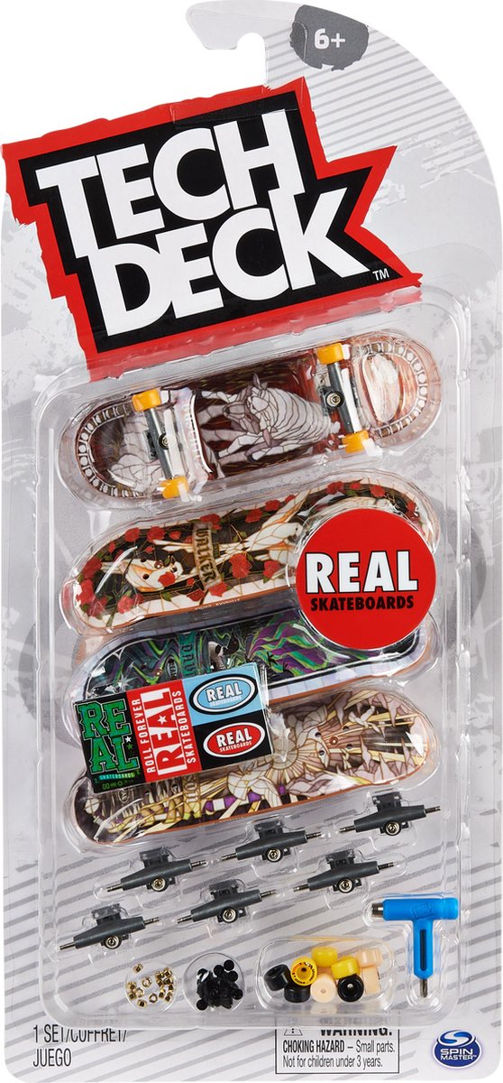 Tech deck - pack ultra dlx avec skateboards 4 doigts - vrais skateboards - mini skateboards personnalisables