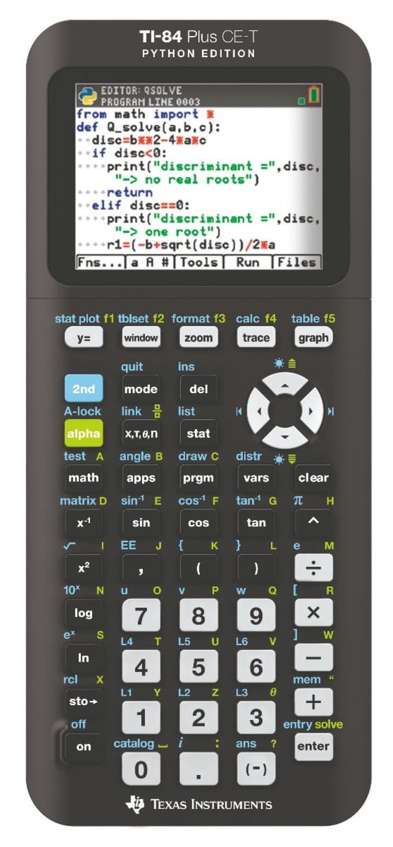 Texas instruments ti-84 plus ce-t édition python - calculatrice graphique