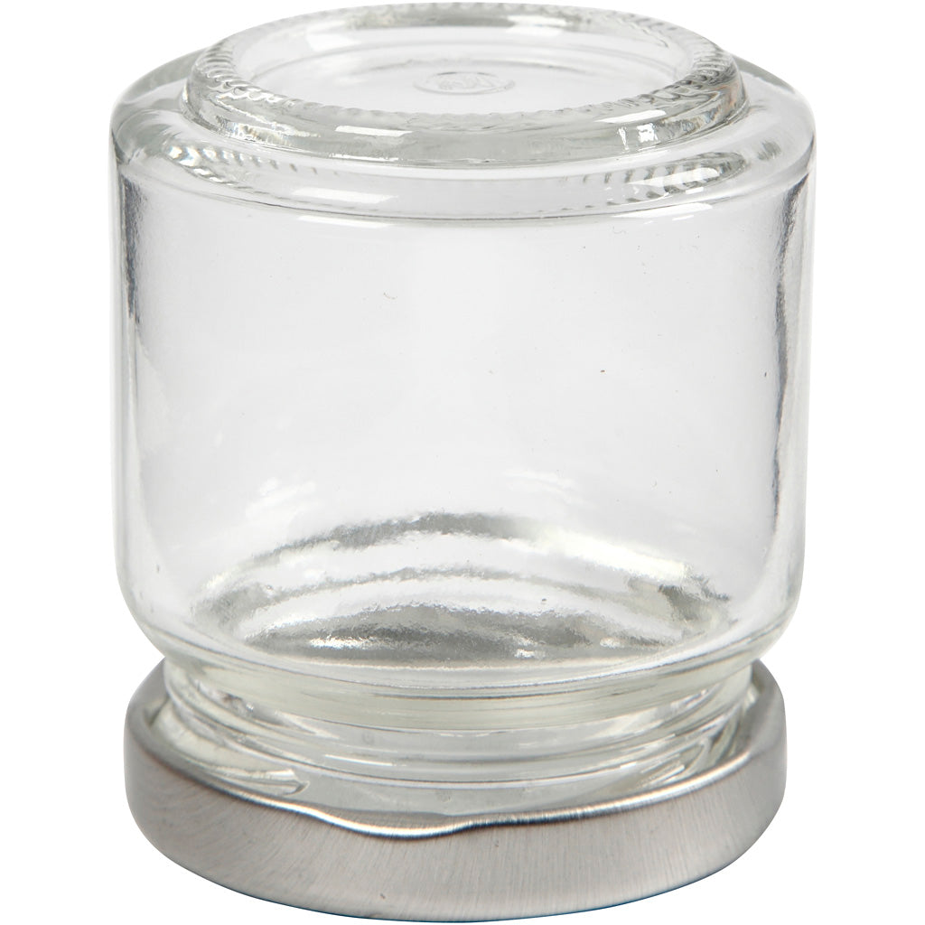 Pot en verre Creativ company, h : 6,5 cm, d 5,7 cm, 100 ml, transparent, 12 pièces 1 boîte