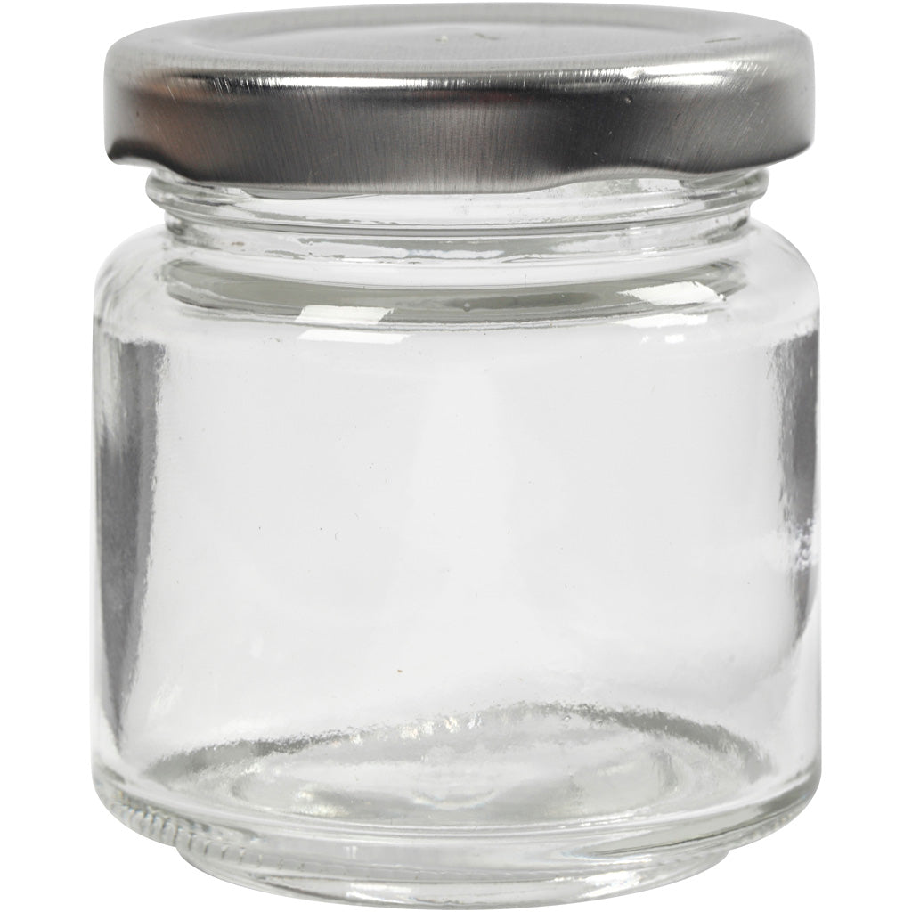 Pot en verre Creativ company, h : 6,5 cm, d 5,7 cm, 100 ml, transparent, 12 pièces 1 boîte