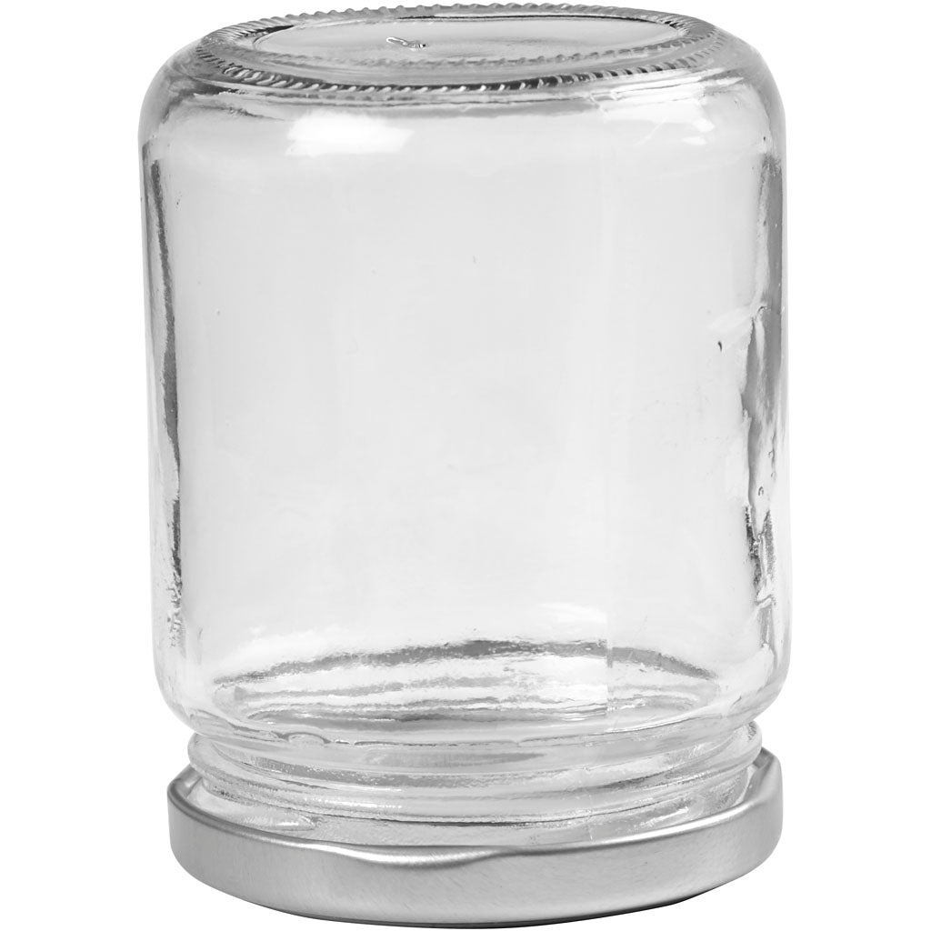Pot en verre Creativ company, h : 9,1 cm, d 6,8 cm, 240 ml, transparent, 12 pièces 1 boîte