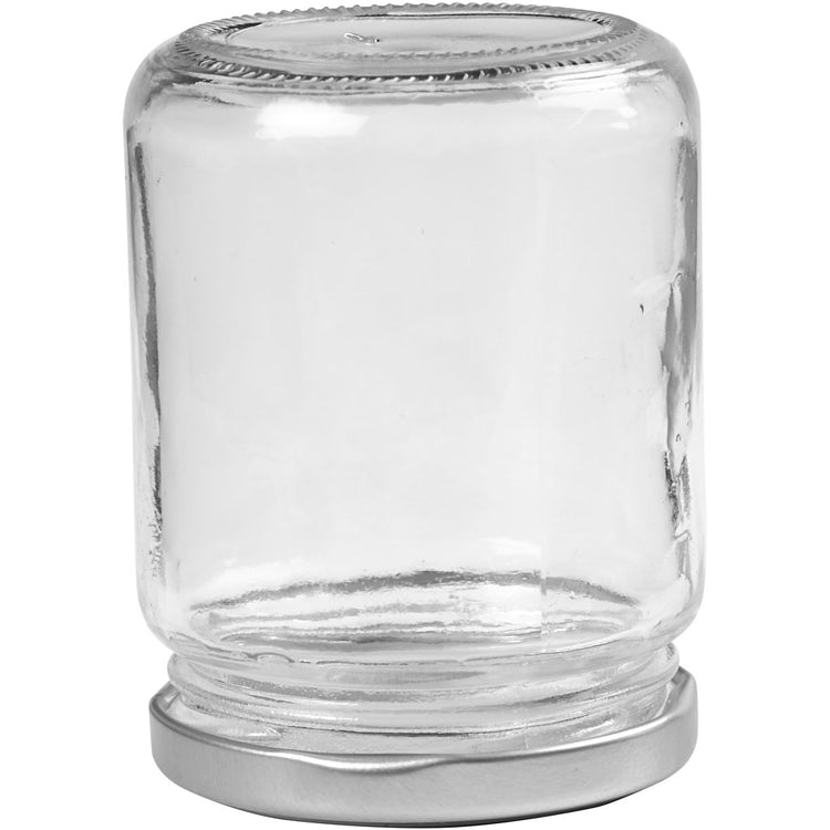 Pot en verre Creativ company, h : 9,1 cm, d 6,8 cm, 240 ml, transparent, 12 pièces 1 boîte