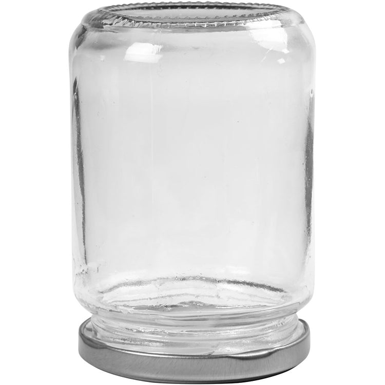 Pot en verre Creativ company, h : 11 cm, d 7,5 cm, 370 ml, transparent, 6 pièces 1 boîte