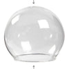 Creativ company verre en forme de cloche sans pied, d 8 cm, diamètre du trou 5 cm, transparent, 4 pièces 1 boîte