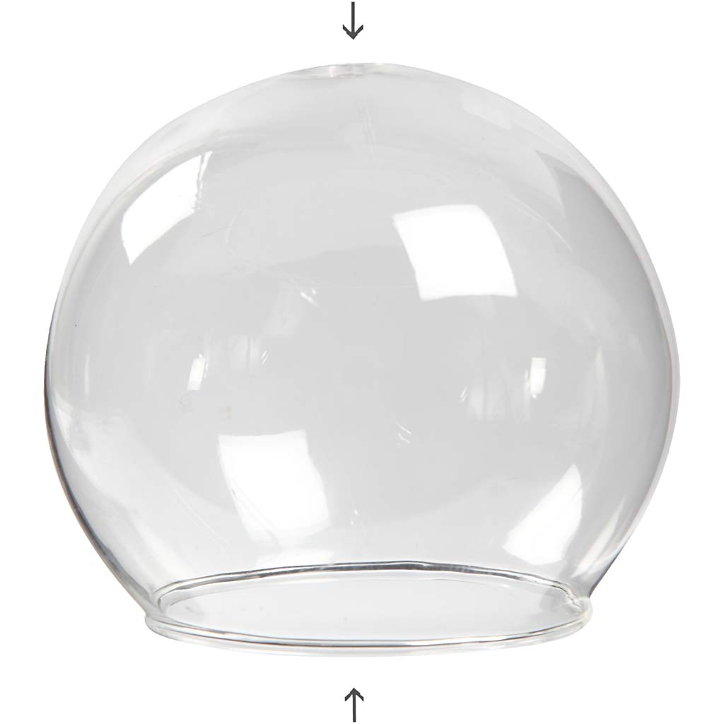 Creativ company verre en forme de cloche sans pied, d 8 cm, diamètre du trou 5 cm, transparent, 4 pièces 1 boîte