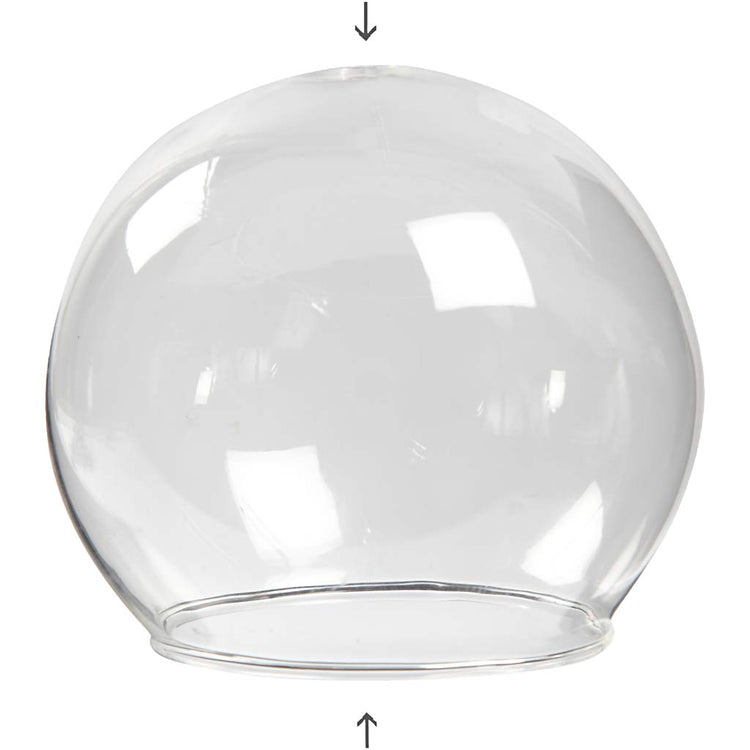 Creativ company verre en forme de cloche sans pied, d 8 cm, diamètre du trou 5 cm, transparent, 4 pièces 1 boîte
