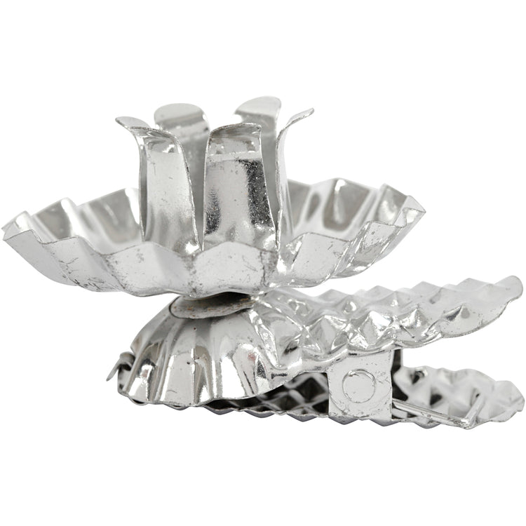 Bougeoir Creativ company à serrer, d 40 mm, argenté, 8 pièces 1 boîte