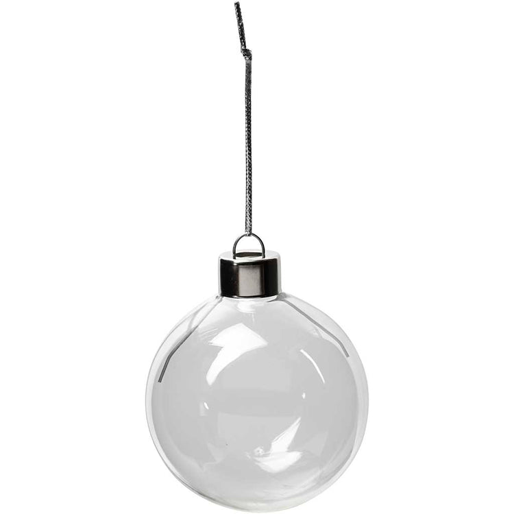 Ornements en verre Creativ company, h : 6,9 cm, d 5,9 cm, transparent, 8 pièces 1 boîte