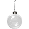 Ornements en verre Creativ company, h : 8,9 cm, d 7,9 cm, transparent, 6 pièces 1 boîte